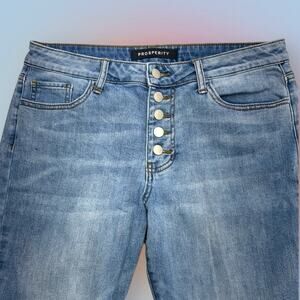 PROSPERITY Women’s 31 Button Fly Blue Jeans